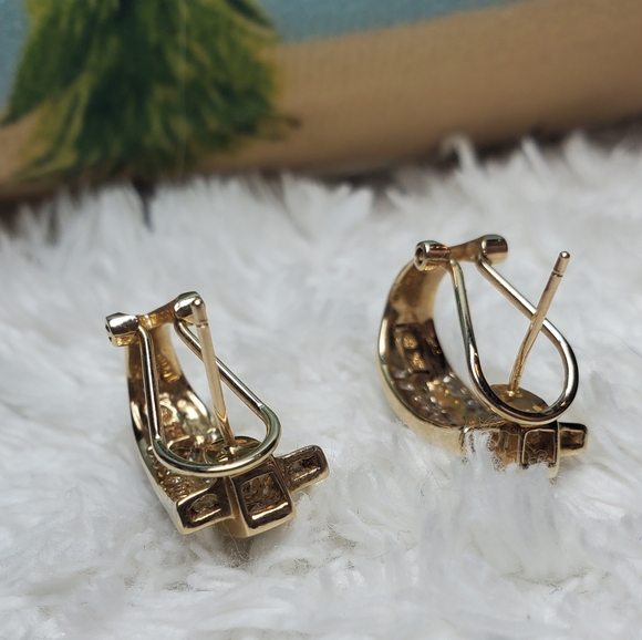 Zales14kGold Channel Set Diamond Earrings - Picture 11 of 14